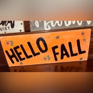 Orange 'Hello Fall' Wall Decor